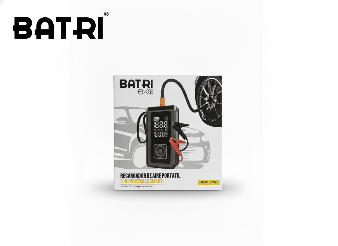 POWER BANK 🔋 | INICIADORA DE BATERÍA 🚗 | PORTÁTIL CON COMPRESOR DE AIRE 💨 Y LINTERNA LED 🔦