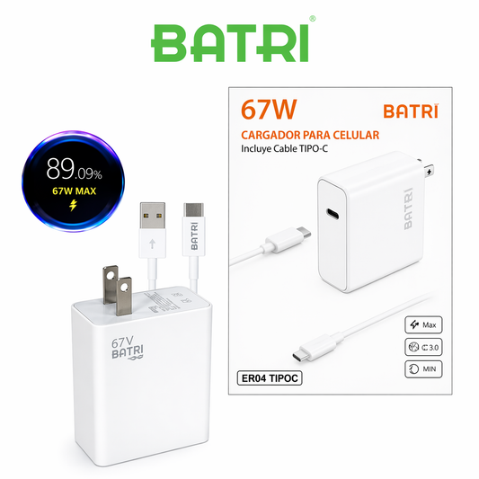 CARGADOR GaN 67W ⚡🔋