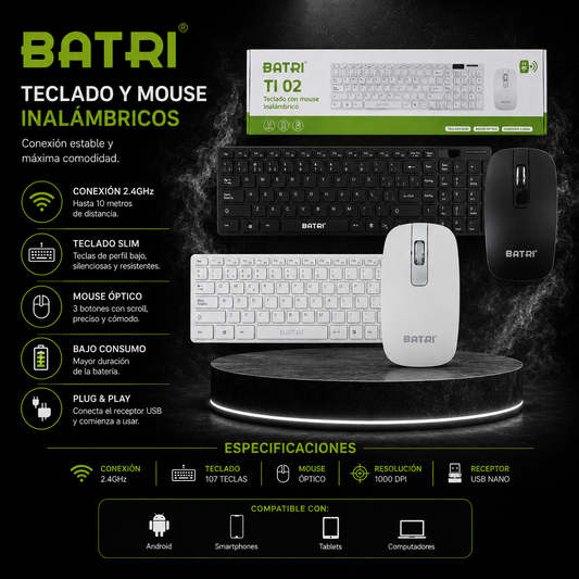 COMBO MOUSE 🖱️ Y TECLADO INALÁMBRICO ⌨️📡