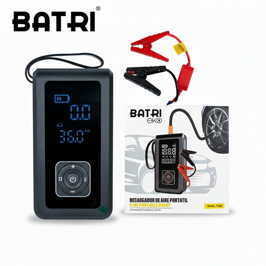 POWER BANK 🔋 | INICIADORA DE BATERÍA 🚗 | PORTÁTIL CON COMPRESOR DE AIRE 💨 Y LINTERNA LED 🔦