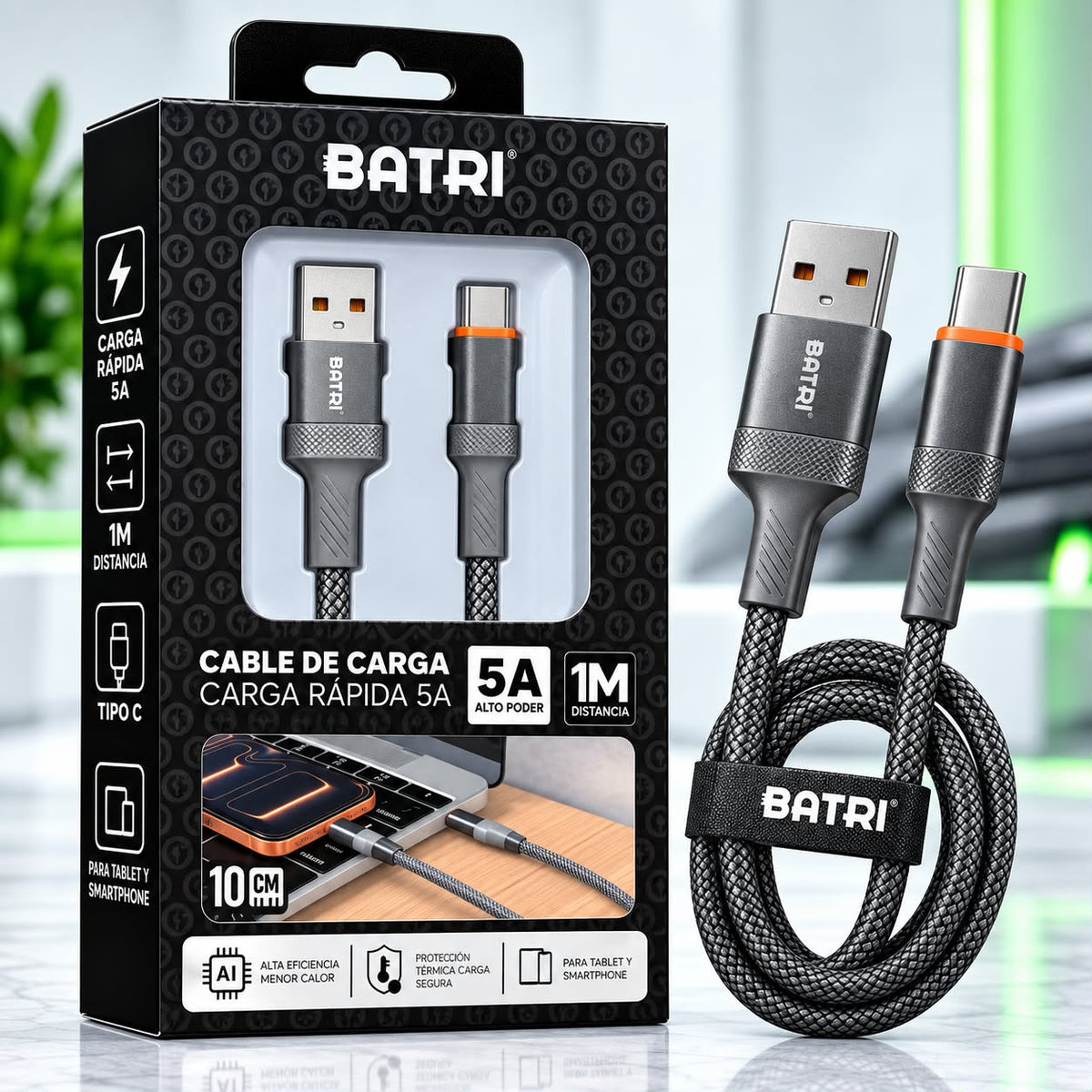 CABLE DE DATOS CARGA RAPIDA DE ALTO PODER