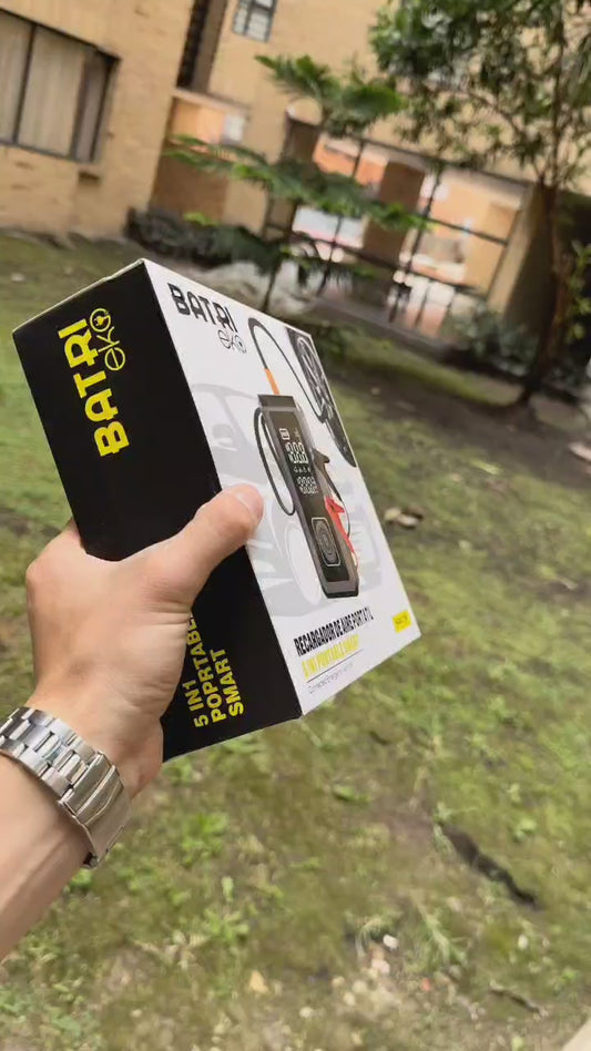 POWER BANK 🔋 | INICIADORA DE BATERÍA 🚗 | PORTÁTIL CON COMPRESOR DE AIRE 💨 Y LINTERNA LED 🔦